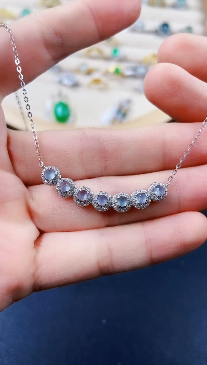 【闪购商品】翡翠银S925镶嵌颈饰4564646