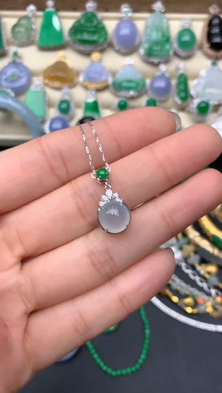 【闪购商品】翡翠颈饰18K金镶嵌435-中国好珍宝