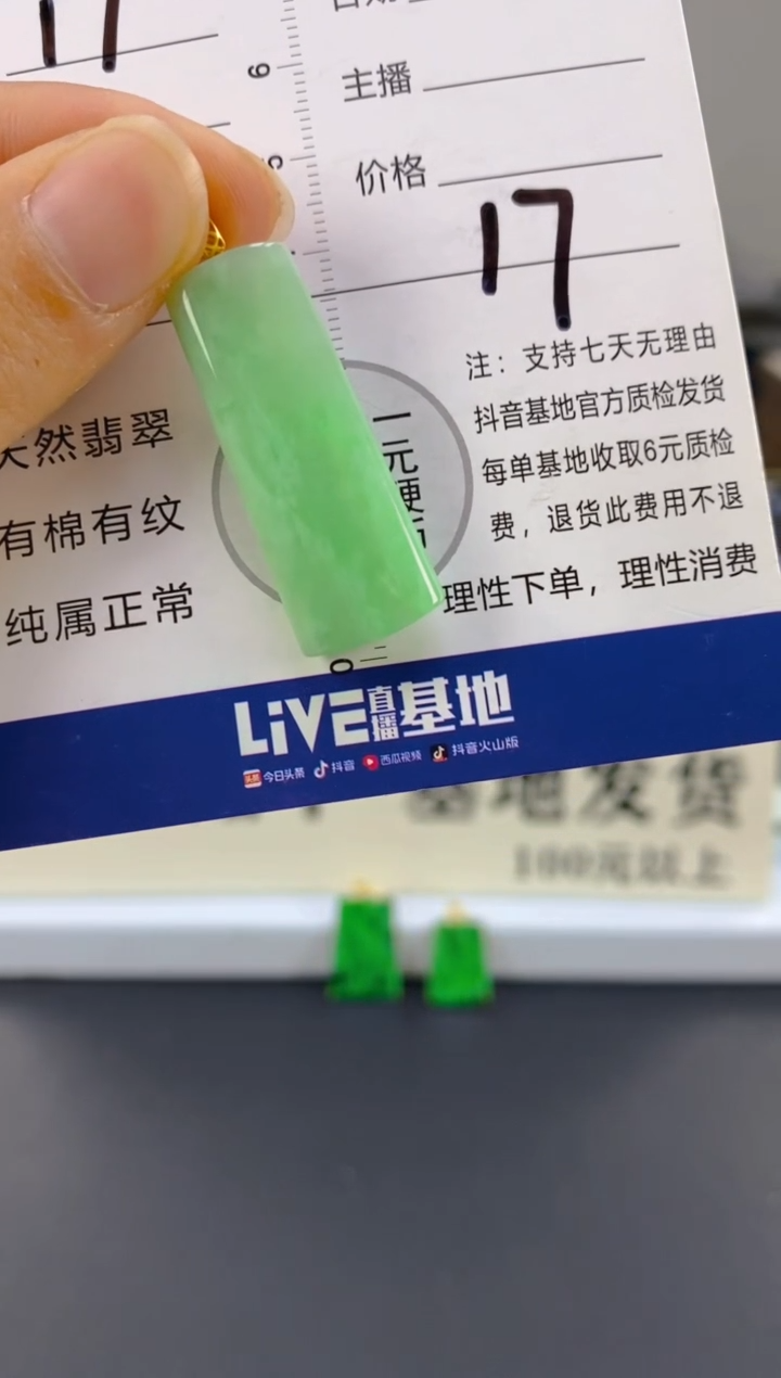 【闪购商品】翡翠颈饰18K金镶嵌天然A货翡翠