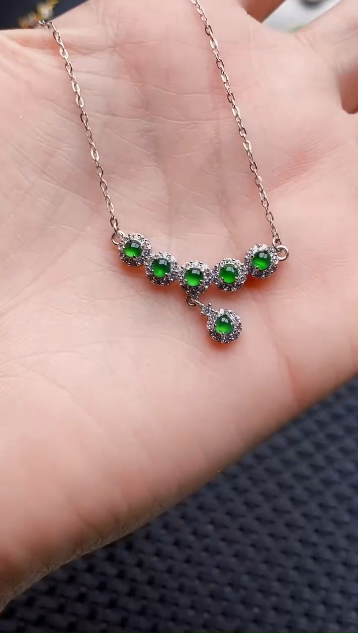 银S925镶嵌戒指翡翠3256