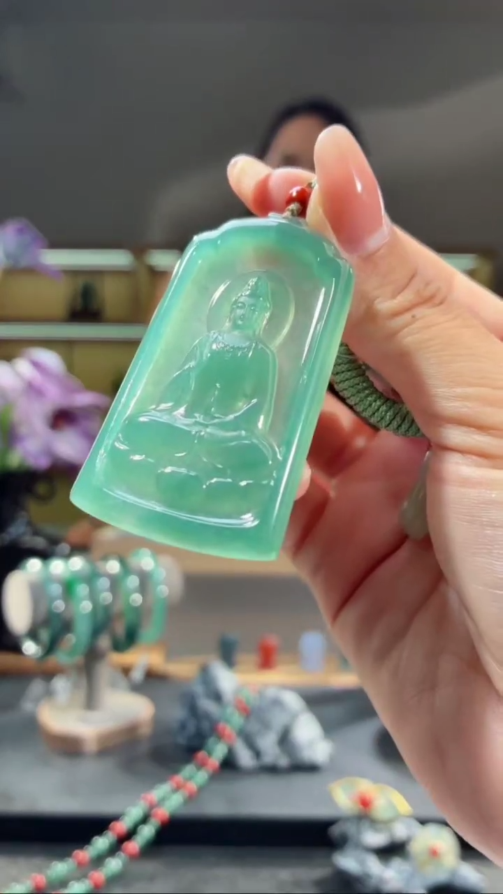 吊坠(不含链)未镶嵌翡翠观音