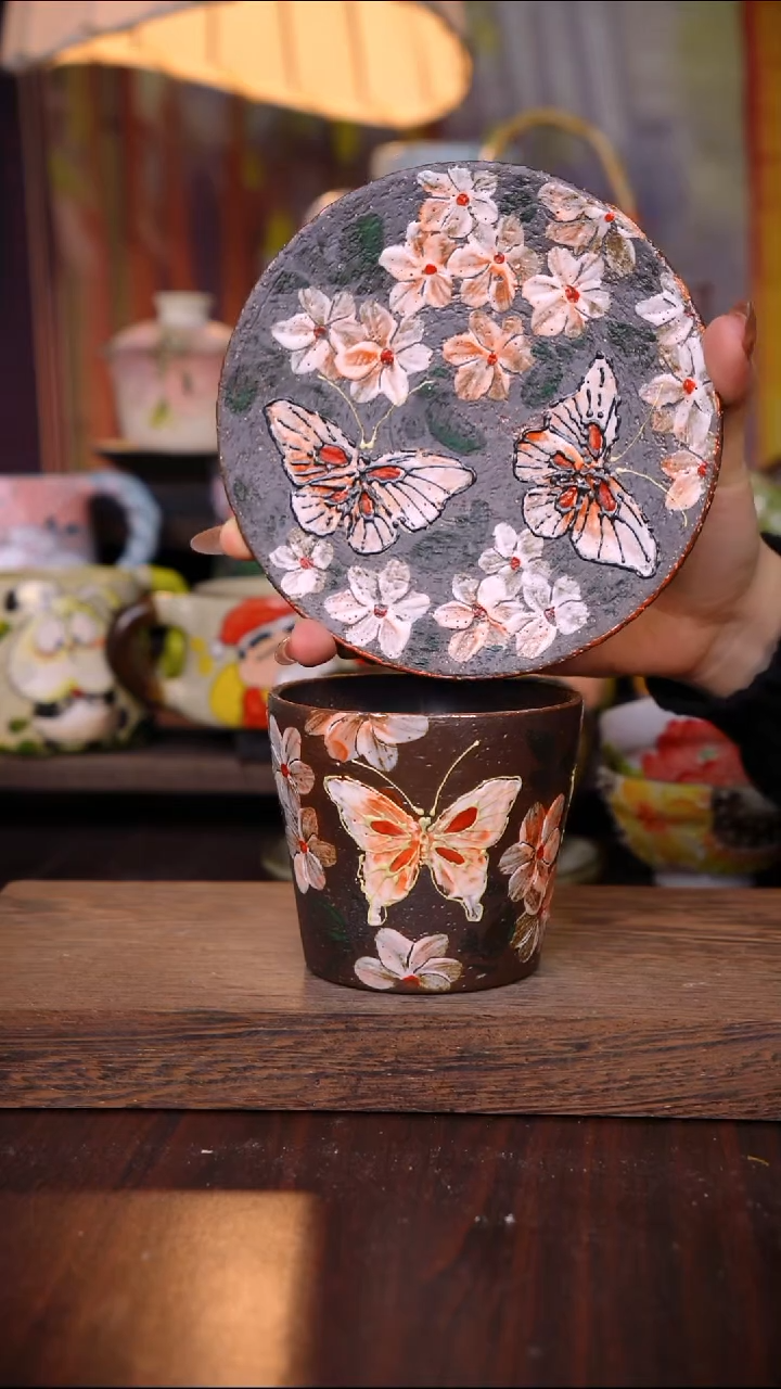 摆件陶泥垚手作 景德镇手工手绘陶瓷器物