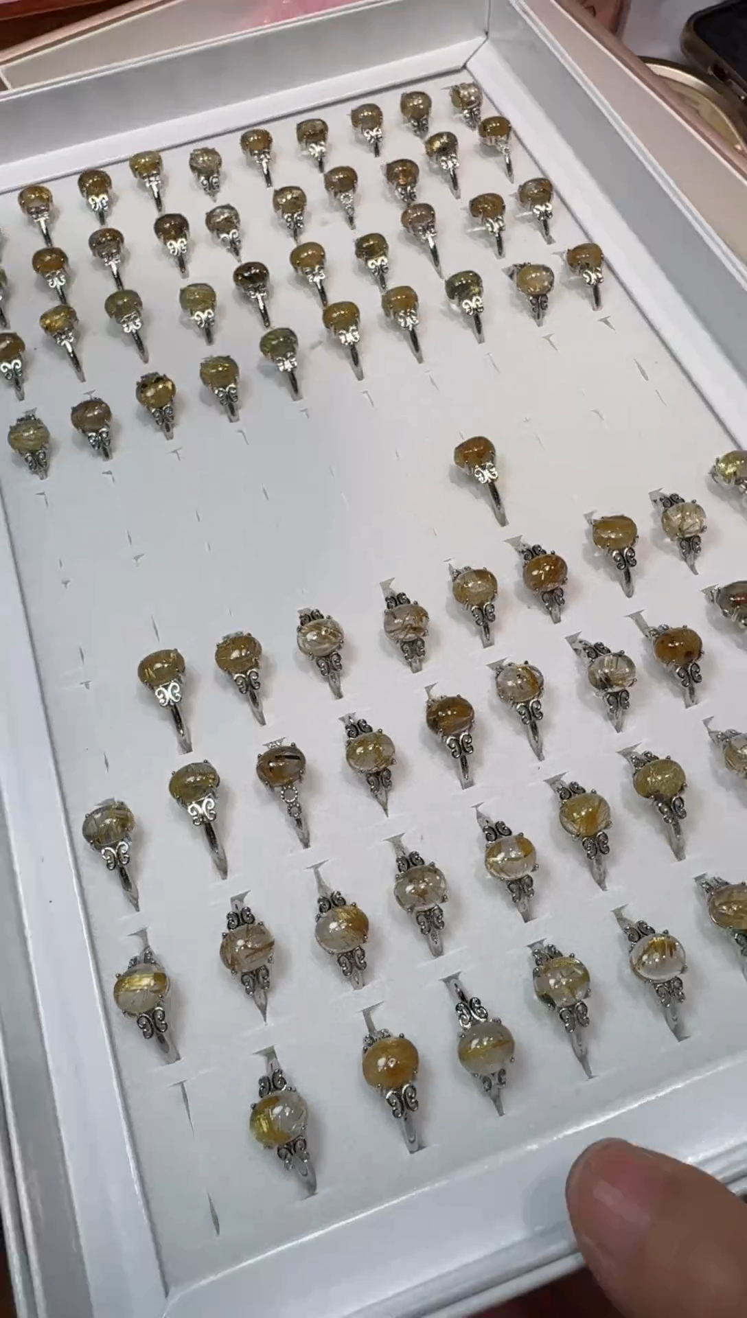 发晶戒指未镶嵌钛晶戒指多样发一YF10118