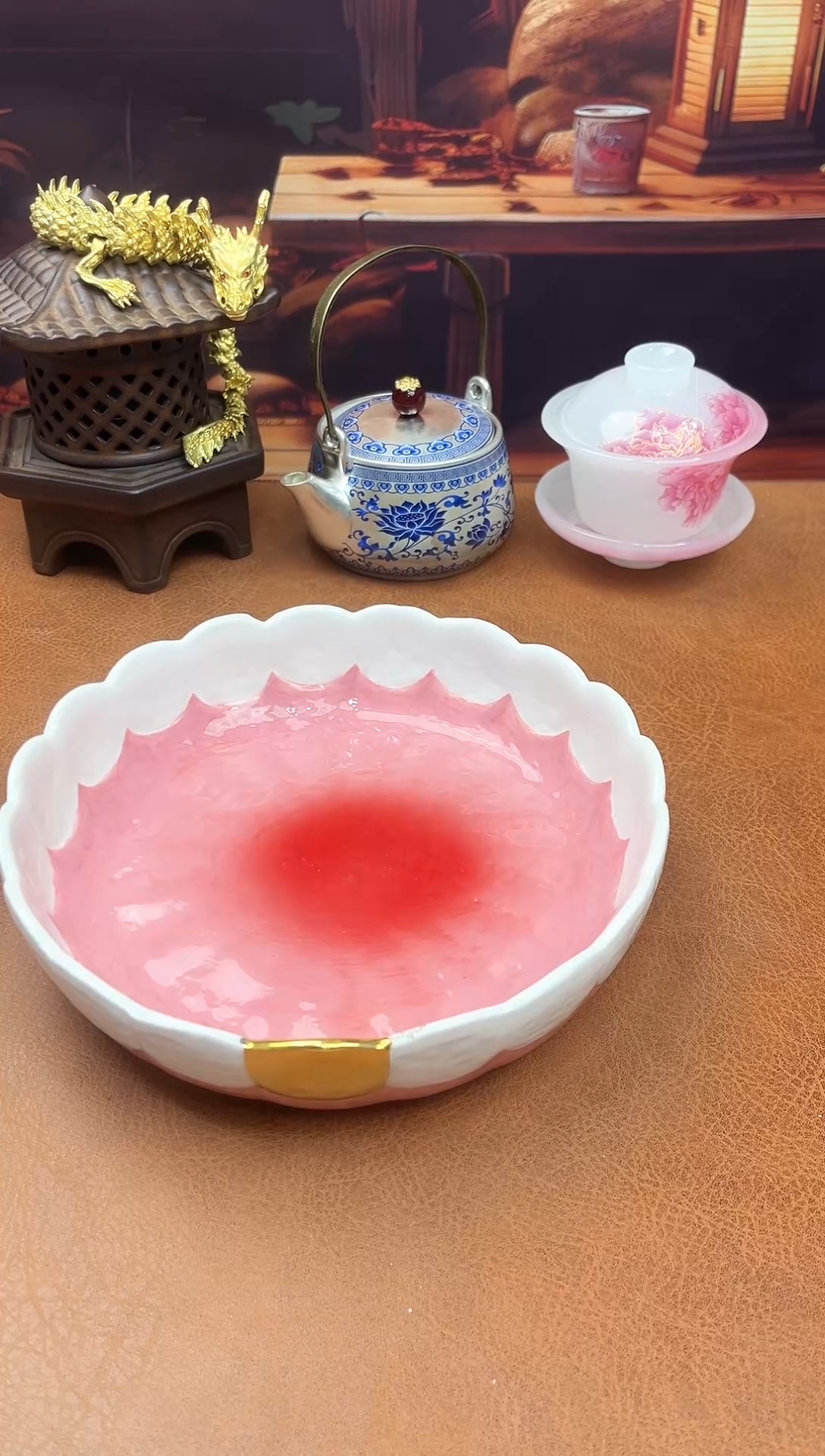 陶瓷茶具摆件旅行套组