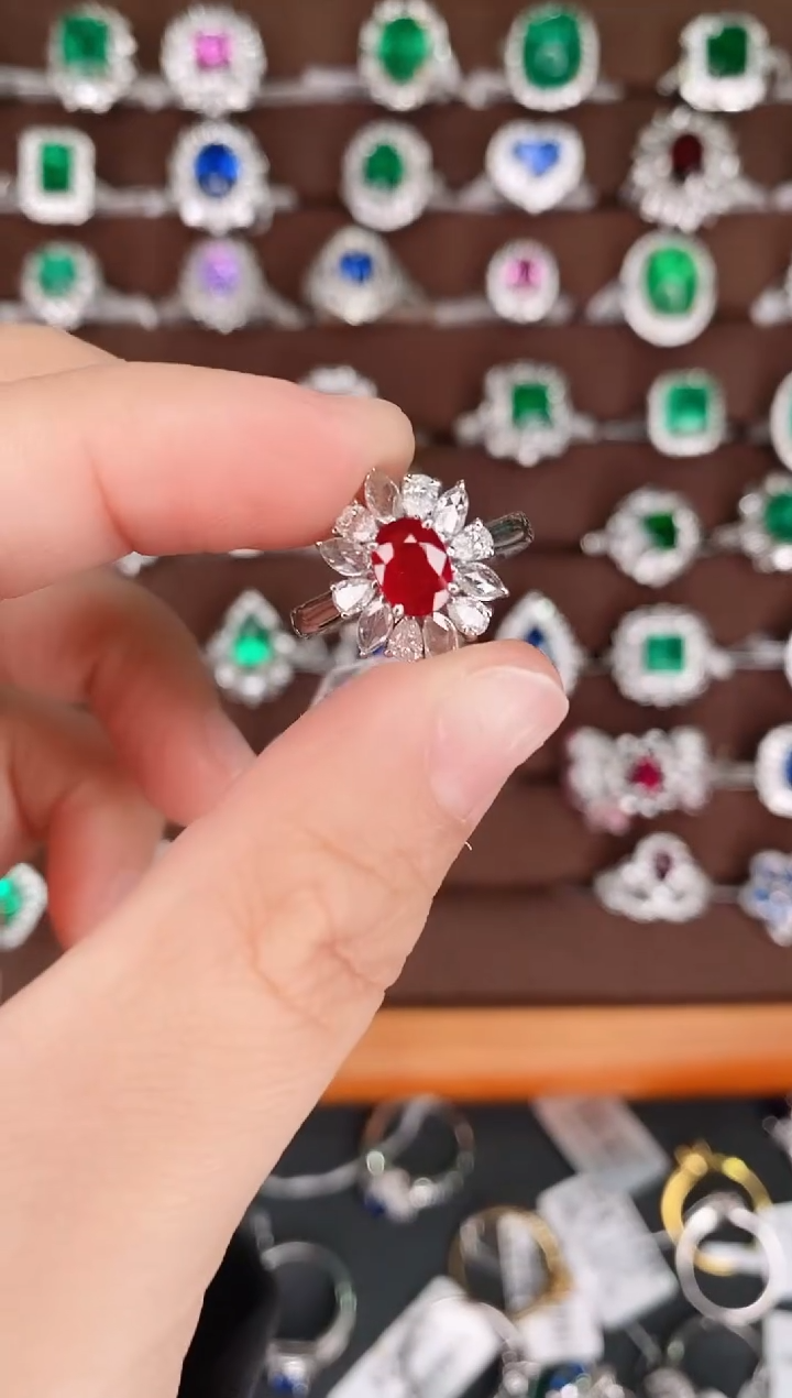 【闪购商品】红宝石18K金戒指18K金镶嵌1