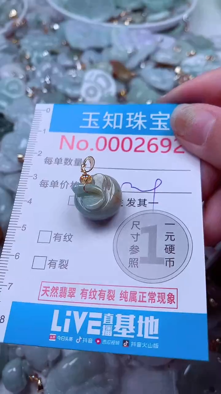 吊坠(不含链)未镶嵌翡翠2692
