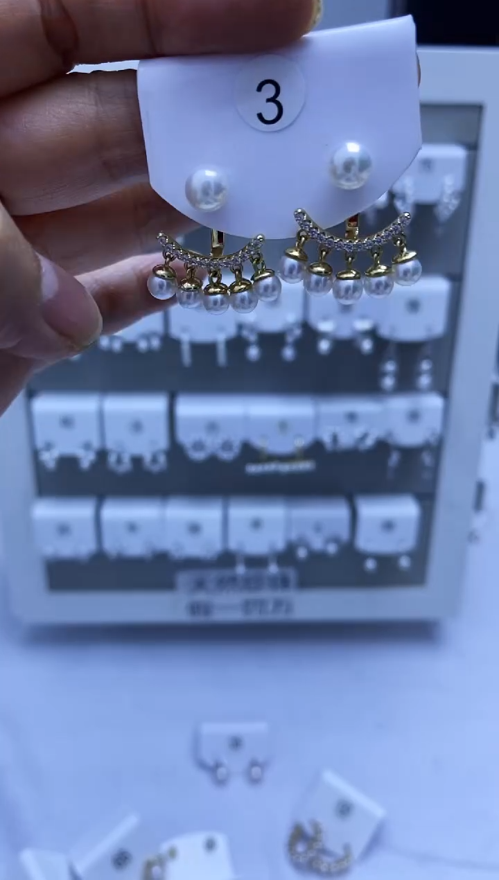 银S925镶嵌耳饰淡水珍珠3