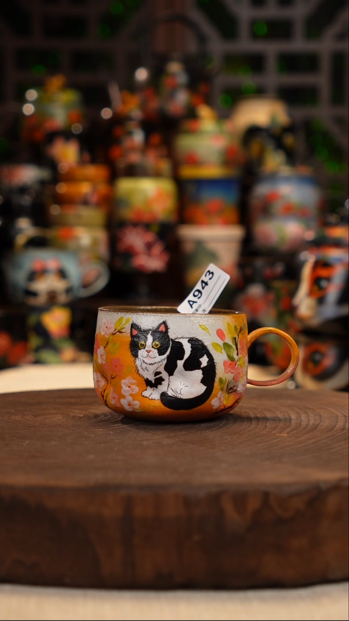 油画  手绘釉下彩943