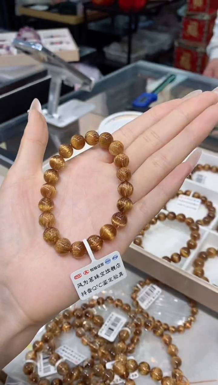 【闪购商品】水晶手串未镶嵌f608铜发9.5mm