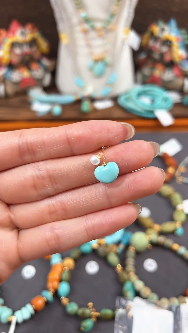 【闪购商品】绿松石提溜18K金镶嵌绿松石提溜