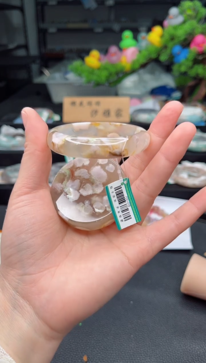 【闪购商品】石英质玉未镶嵌手镯53圈口 （赠品镯心）6321637