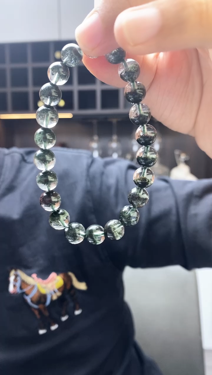 未镶嵌手链水晶小****记绿幽灵9+