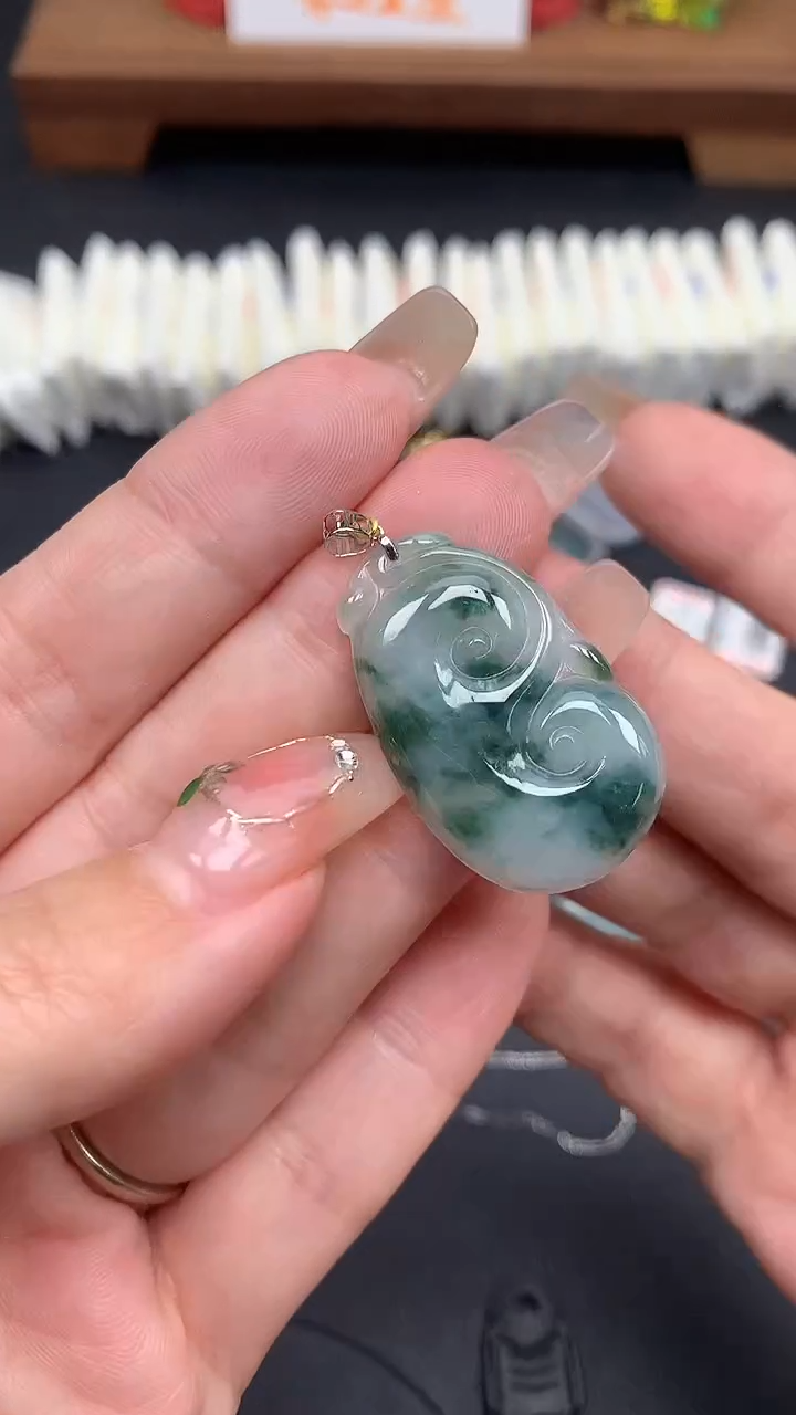 【闪购商品】翡翠吊坠(不含链)18K金镶嵌MS160259