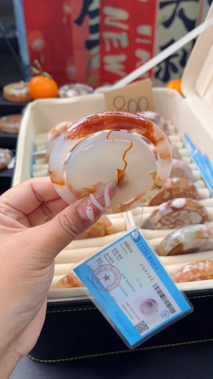 【闪购商品】石英质玉手镯未镶嵌赠送镯心（圈口）61