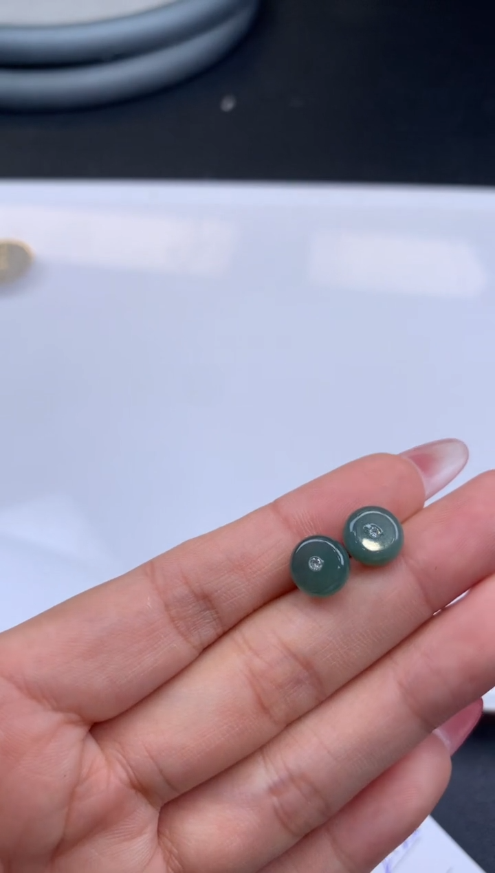 【闪购商品】翡翠挂件未镶嵌哈轩 耳饰1对