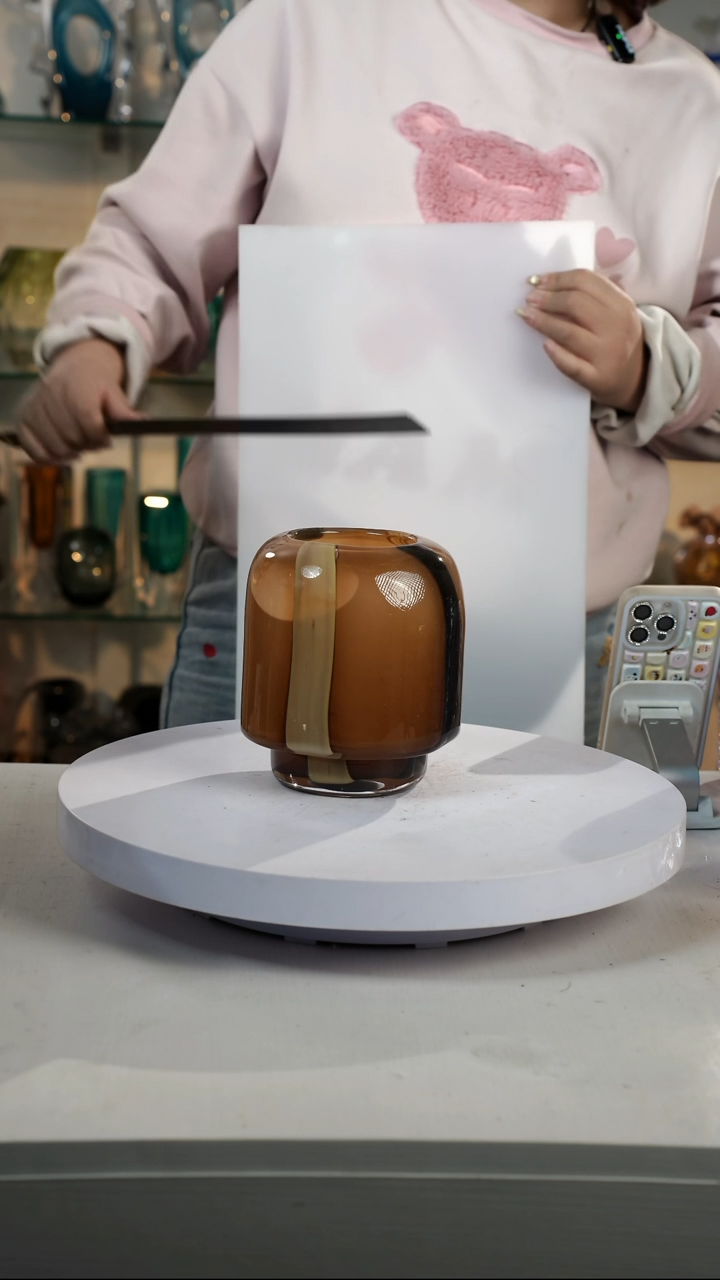 【闪购商品】琉璃【弘扬】高轻奢琉璃花器微瑕福利高17