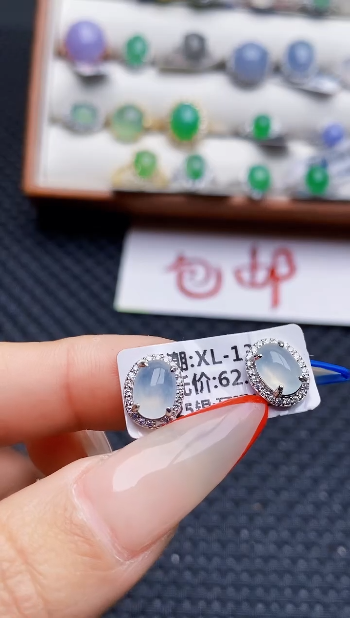 银S925镶嵌戒指翡翠5740