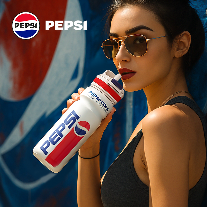 【官方旗舰】百事Pepsi运动杯580ml保温直饮吸管高颜值车载网红户外