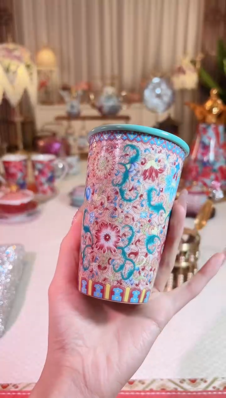 【闪购商品】瓷花开盛世 可乐杯