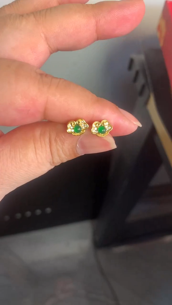 吊坠(不含链)银S925镶嵌翡翠1