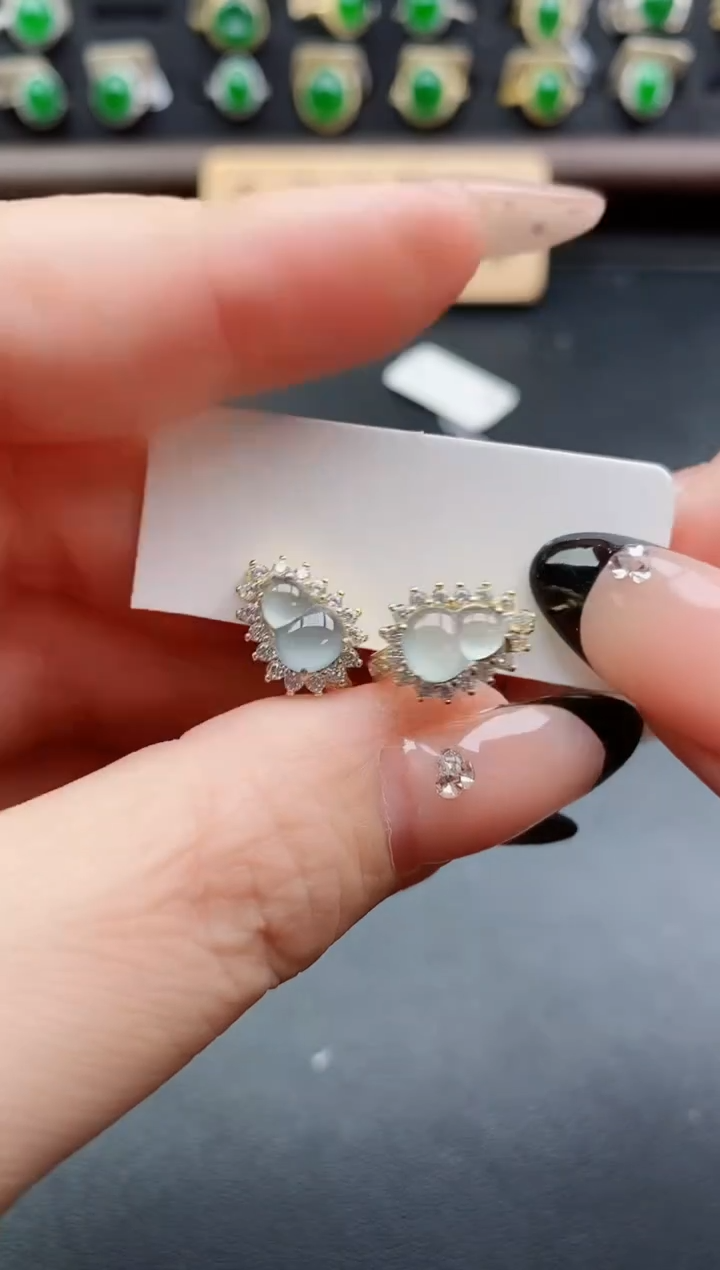 银S925镶嵌戒指翡翠1