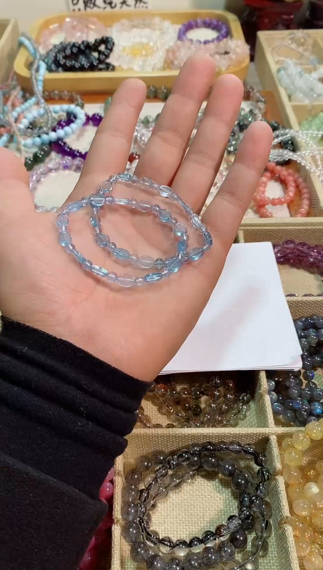 【闪购商品】水晶手链未镶嵌海蓝宝随行 (多样性发其一）