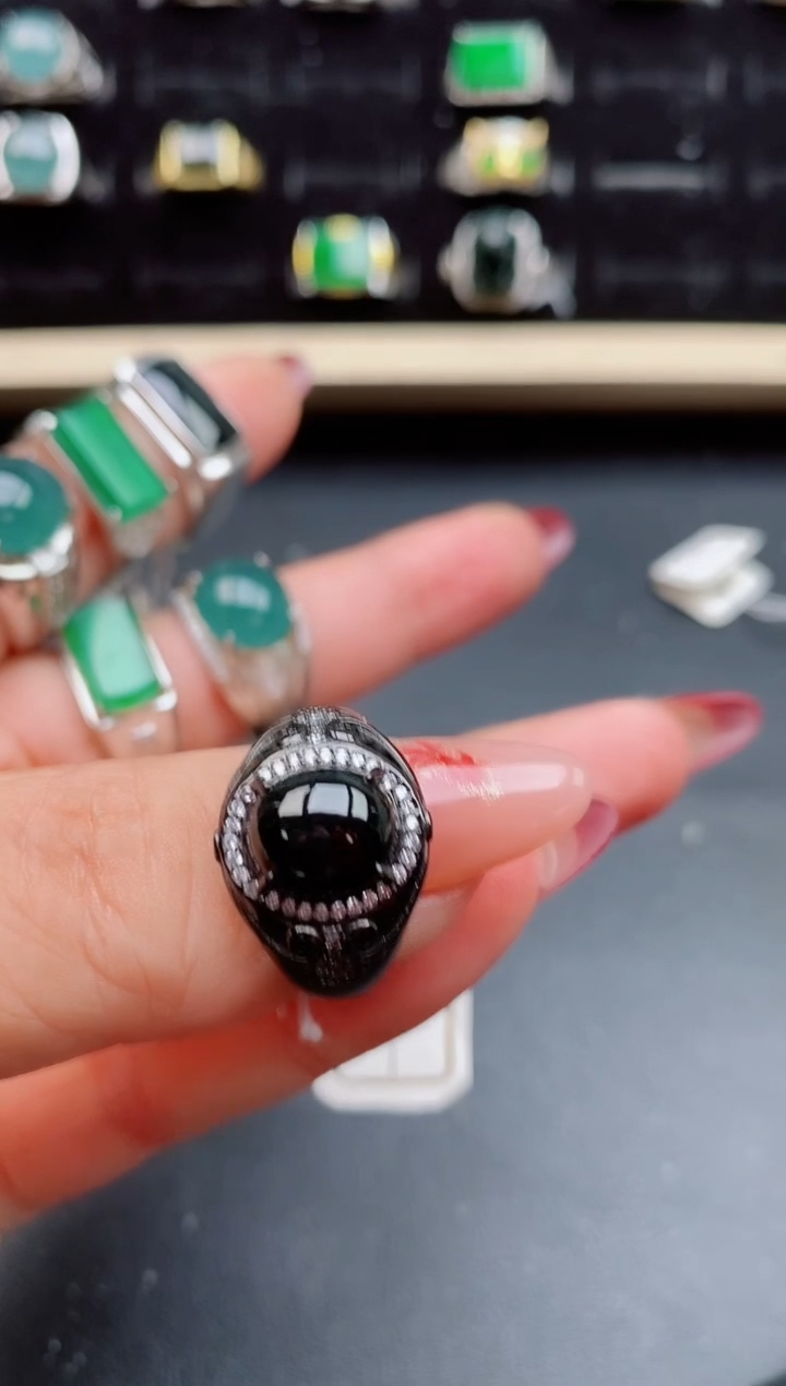 【闪购商品】翡翠戒指银S925镶嵌5080805