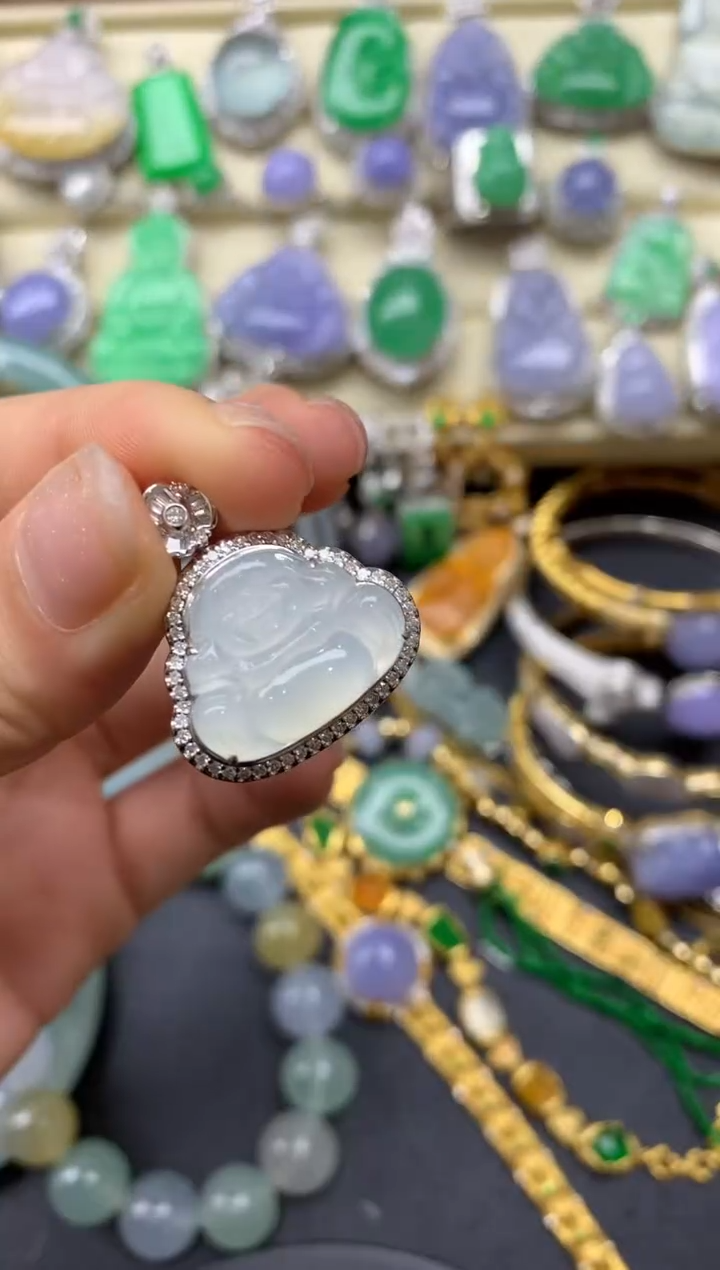 【闪购商品】翡翠颈饰18K金镶嵌410-中国好珍宝