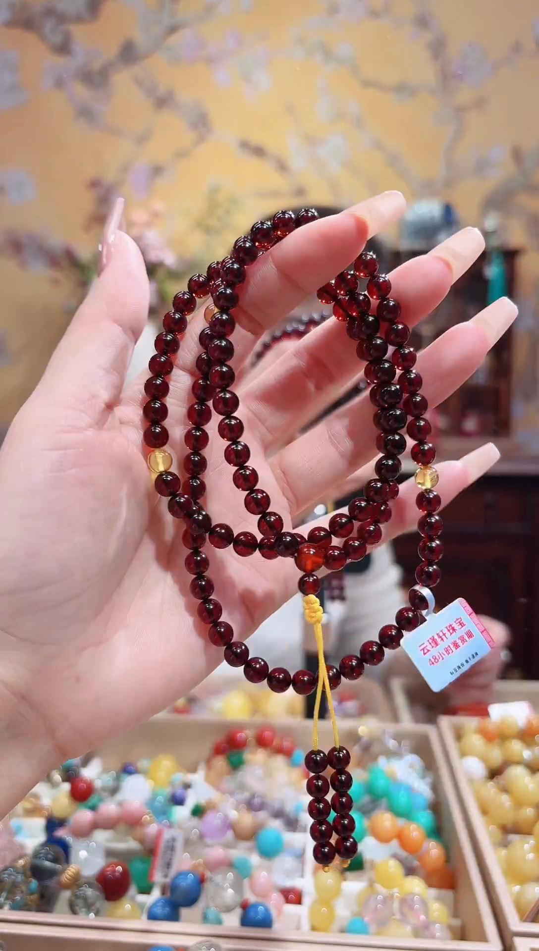 血珀颈饰未镶嵌设计款6.3咪