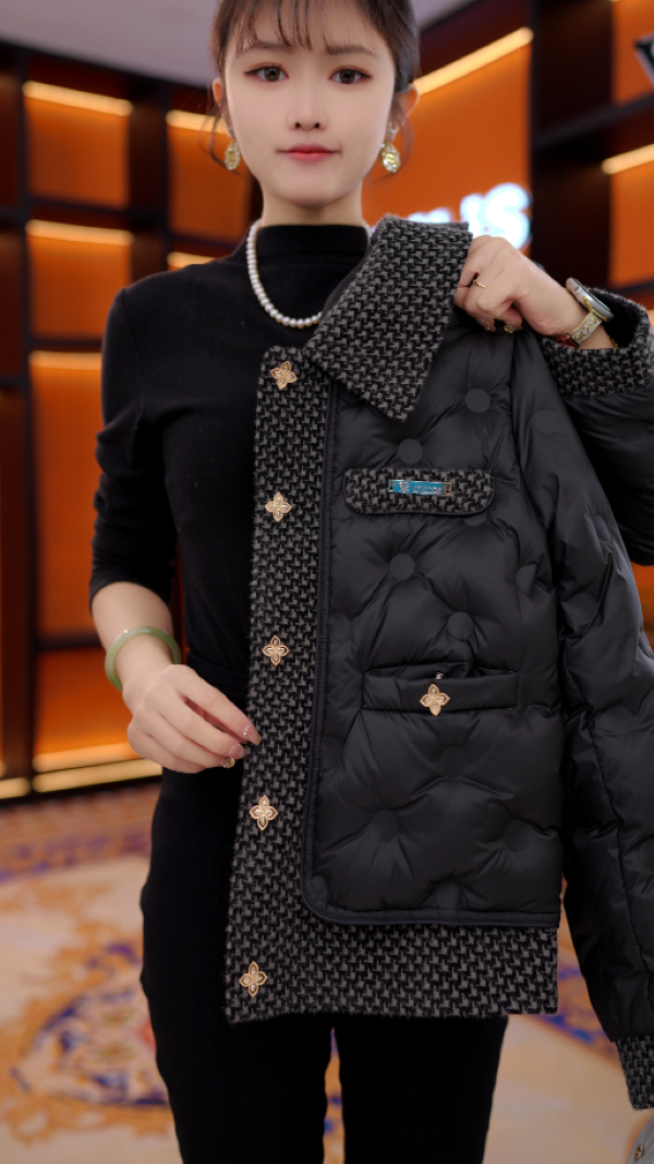 杭州正品YRF5286冬季新款时尚洋气百搭显瘦羽绒服