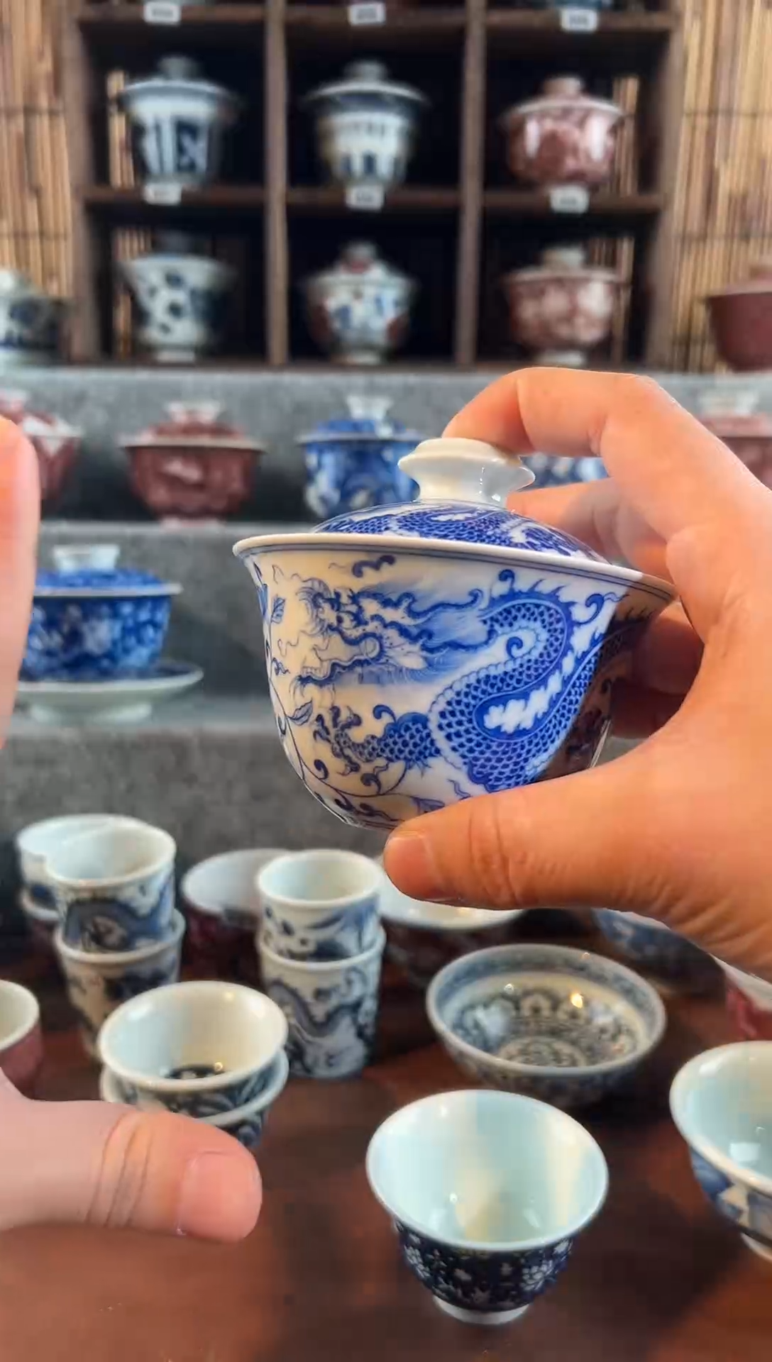 【闪购商品】天禄呀瓷龙纹盖碗032