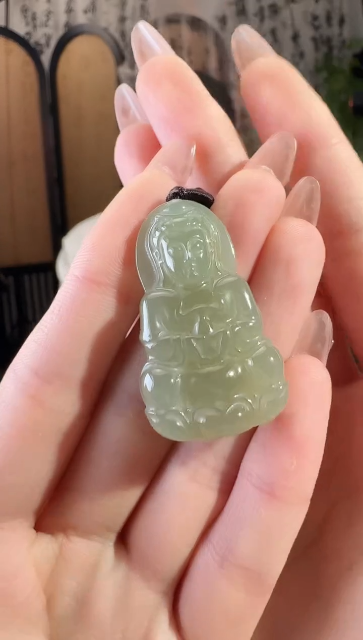 和田玉未镶嵌颈饰观音 多样性发其一