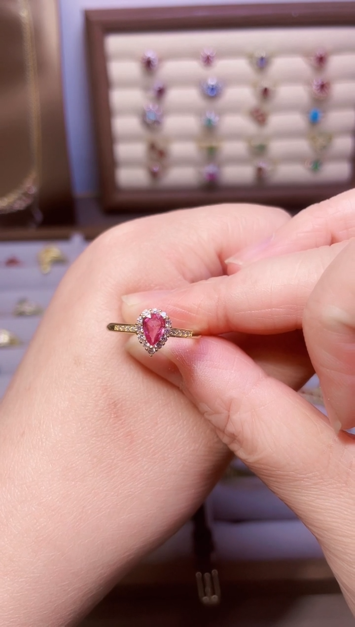 【闪购商品】彩色蓝宝石戒指银S925镶嵌1