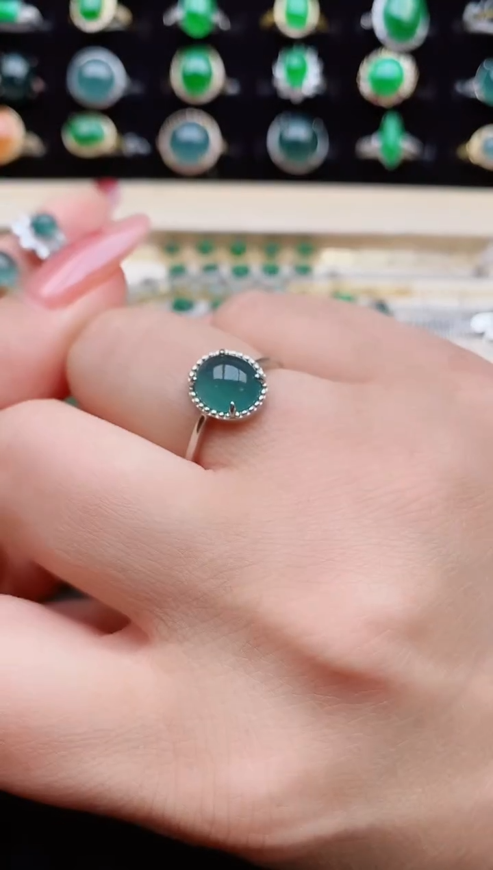 【闪购商品】翡翠戒指银S925镶嵌321321