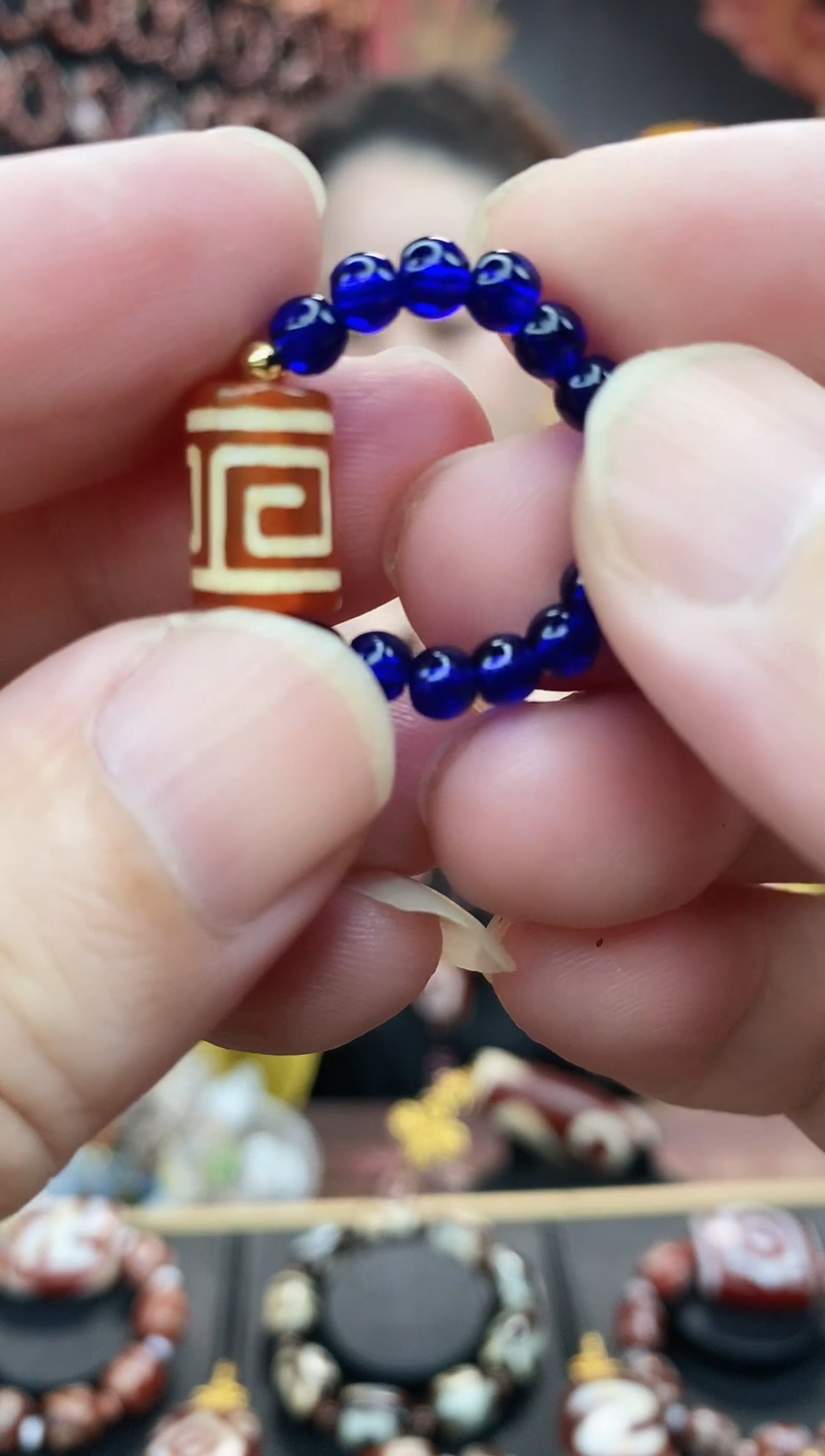 未镶嵌戒指玛瑙/玉髓回纹戒指