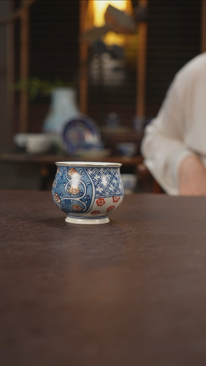 杯景德镇陶瓷杯碗柴烧多人