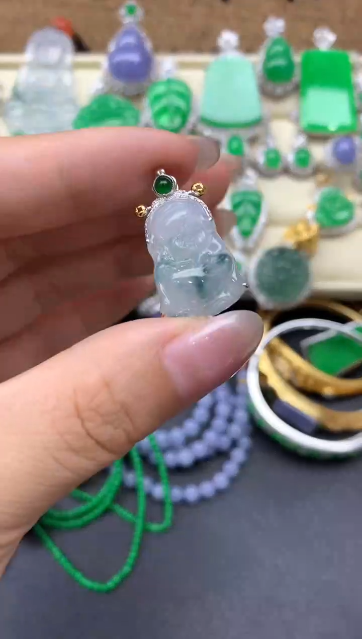 【闪购商品】翡翠颈饰18K金镶嵌303-中国好珍宝