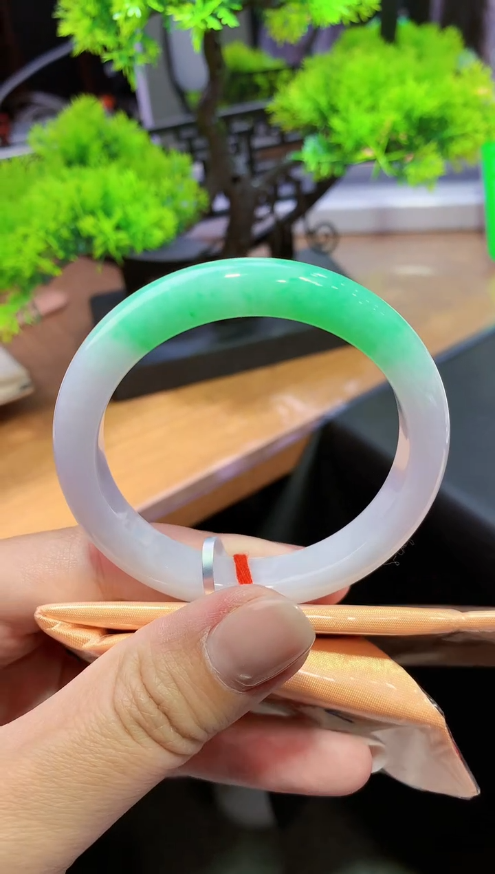 未镶嵌手镯翡翠K57天然A货缅甸翡翠52.4