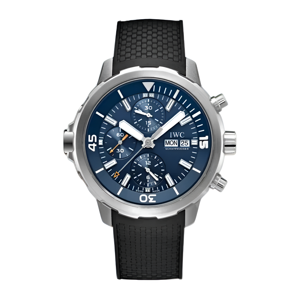 99新 IWC/万国 海洋时计计时/IW376805/44mm蓝盘机械潜水男款手表