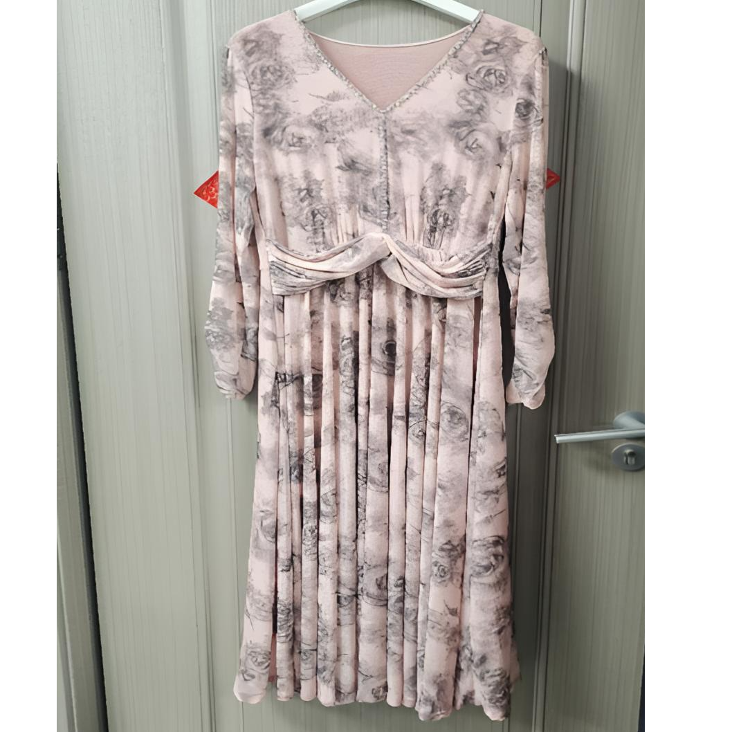 【粉丝专属福利】雅纯姿时尚手工绣钻网纱连衣裙36022