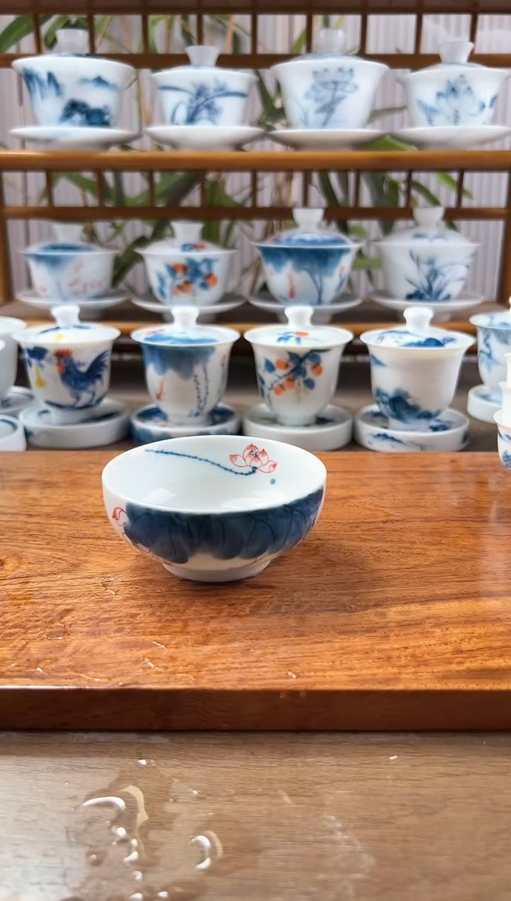 全品线条莲普洱杯