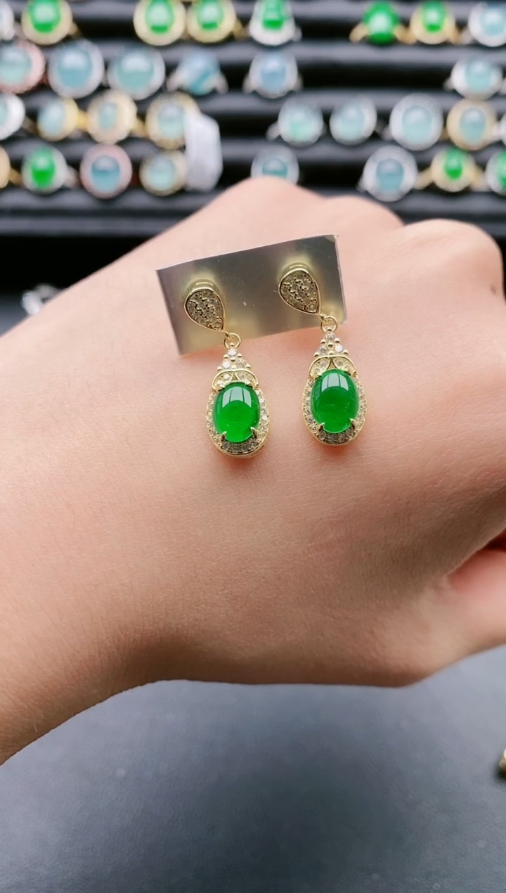 【闪购商品】翡翠戒指银S925镶嵌111111111