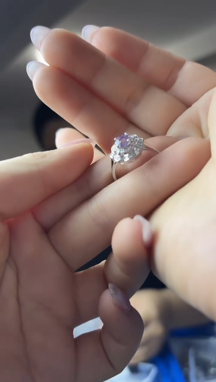 银S925镶嵌戒指水晶（多样性发一件）