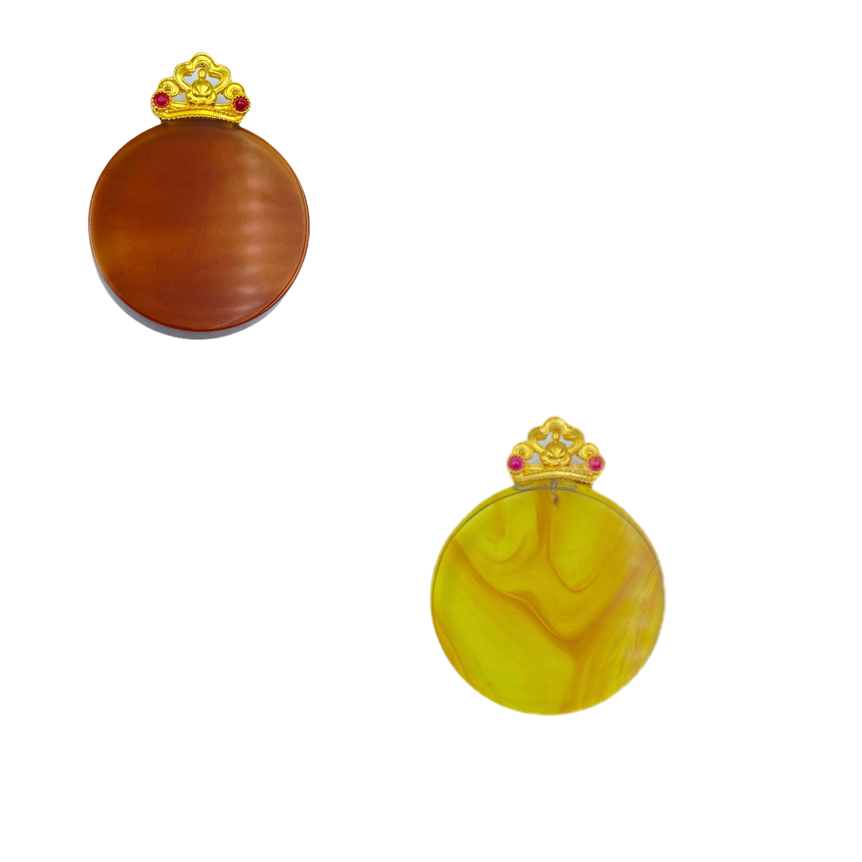 18K金镶嵌琥珀吊坠M519X多样性只发一件