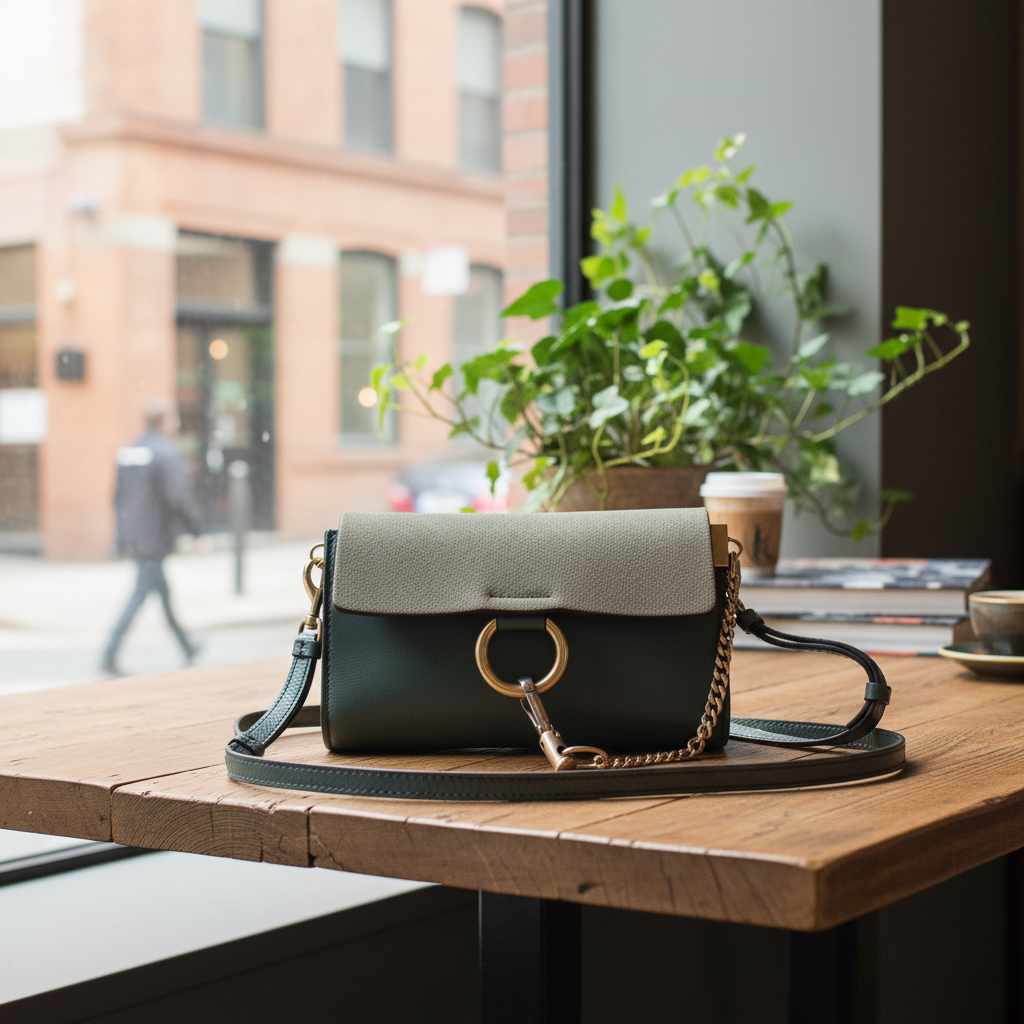 95新 Chloe/蔻依 蓝色圆环包1794 6969