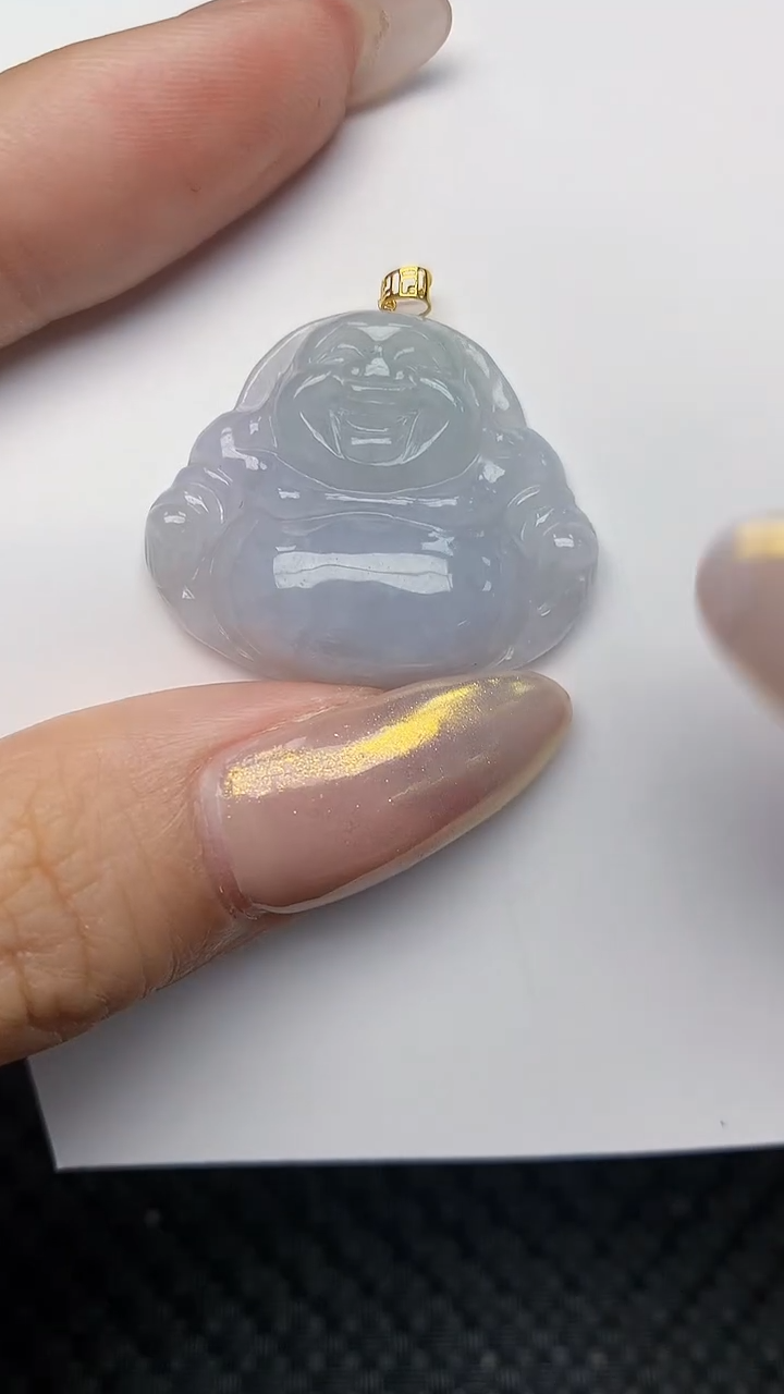 【闪购商品】翡翠颈饰18K金镶嵌天然翡翠A货