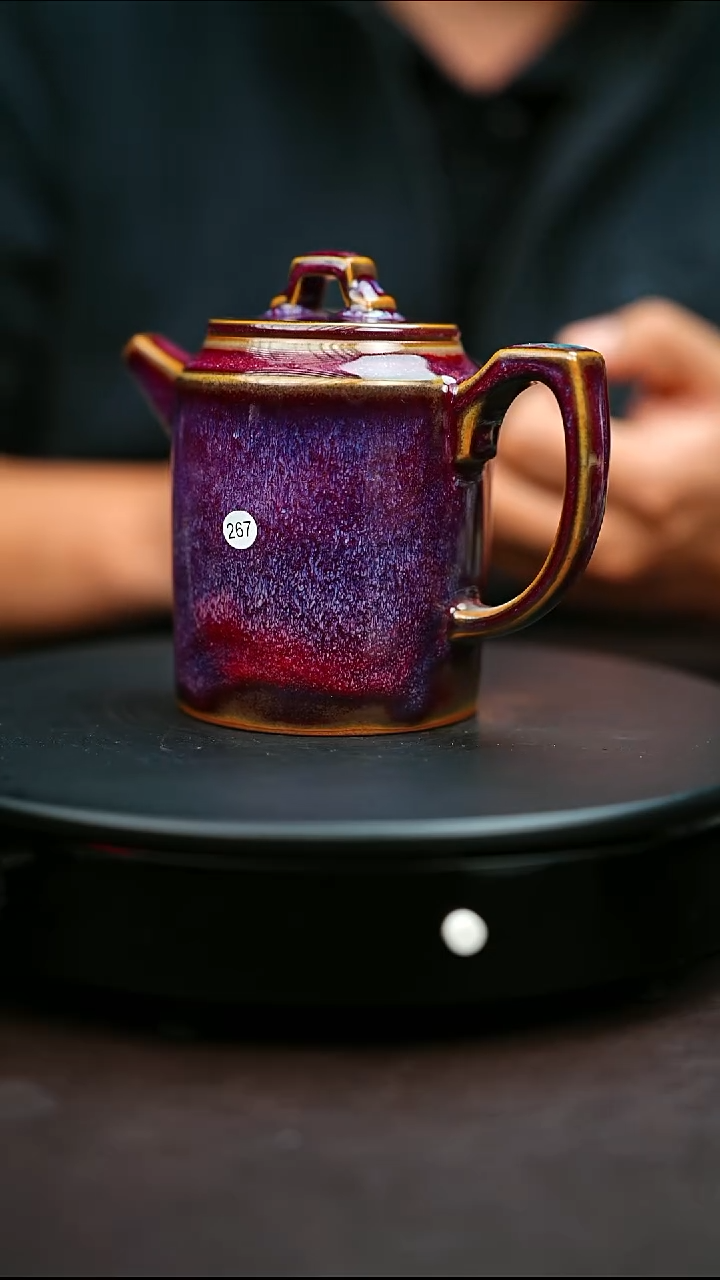 267#原矿钧瓷炉钧釉壶极致壶