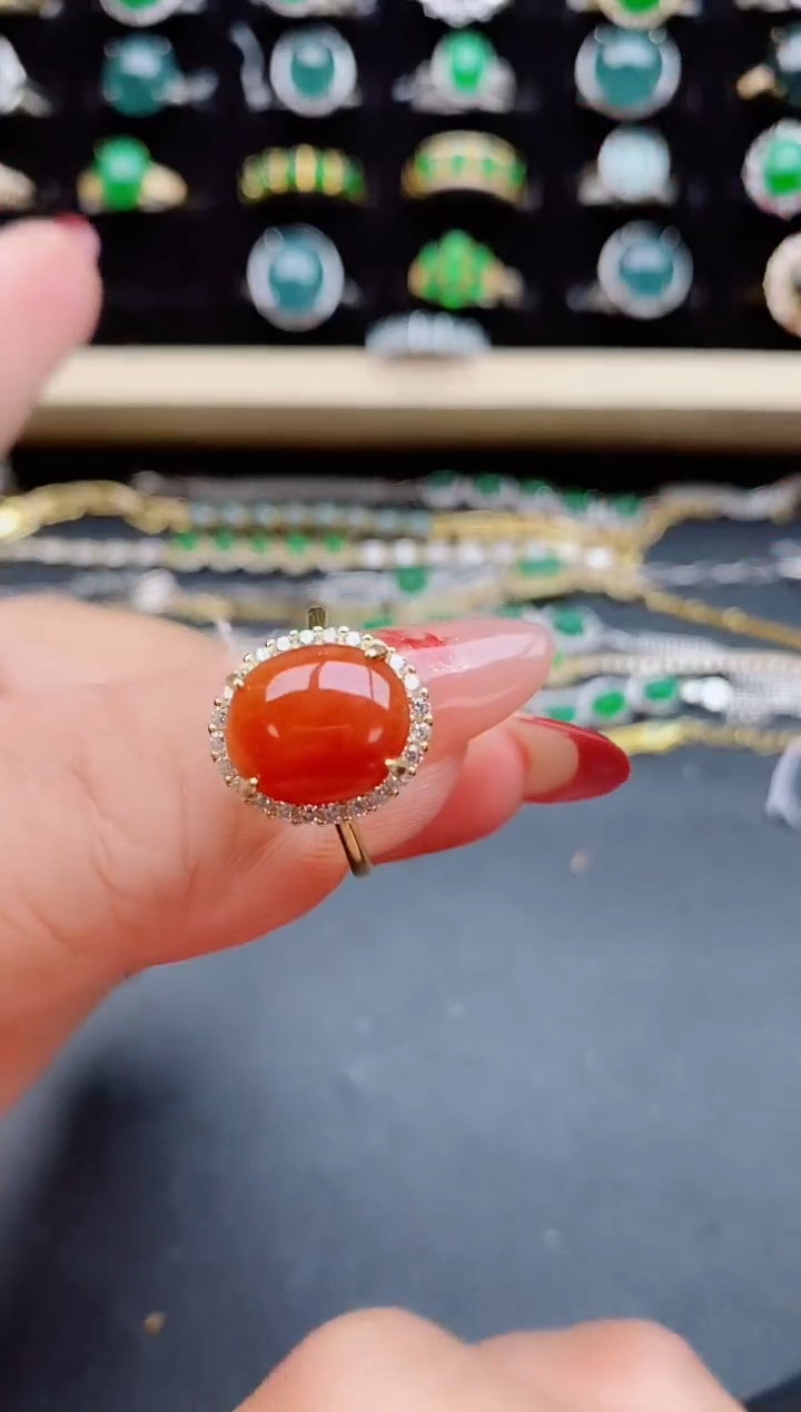 【闪购商品】翡翠戒指银S925镶嵌50850