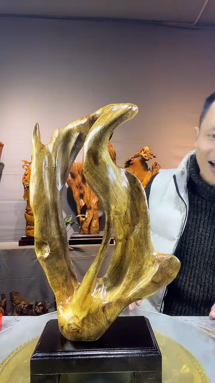 金丝楠灯*哥小叶桢楠随行摆件42