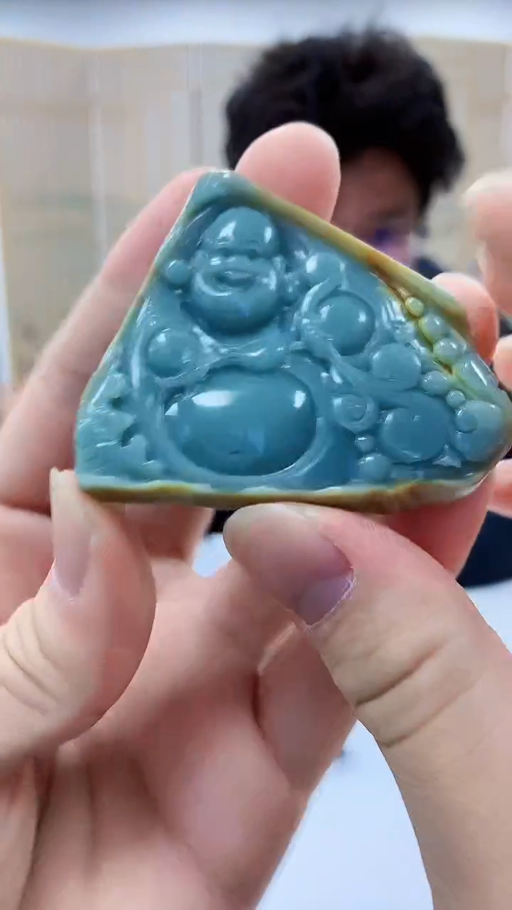 【闪购商品】定制翡翠未镶嵌4688bb-毛货挂件37